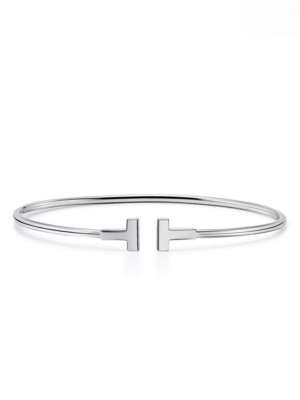 T narrow wire bangle - Picture 1 of 5